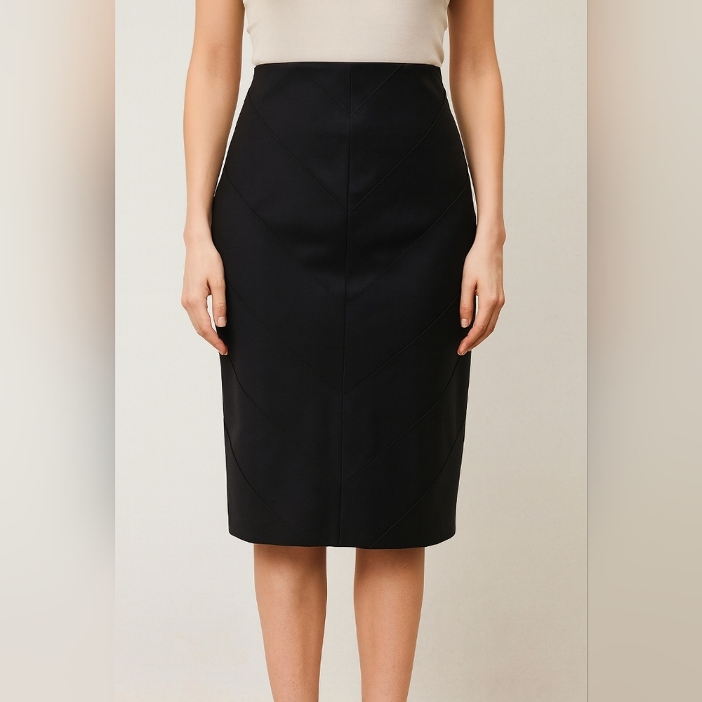 🏠 White House Black Market/ Instantly Slimming/ Black Midi skirt/  Size US 4